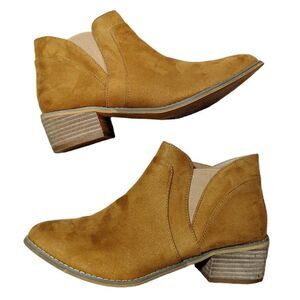 New Boutique by Corkys Cognac Booties Fall Crisp Ankle Boots Shoes Women’s 11‎